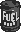 Sprite of a four-spot Fuel Barrel from Donkey Kong Country for Game Boy Color
