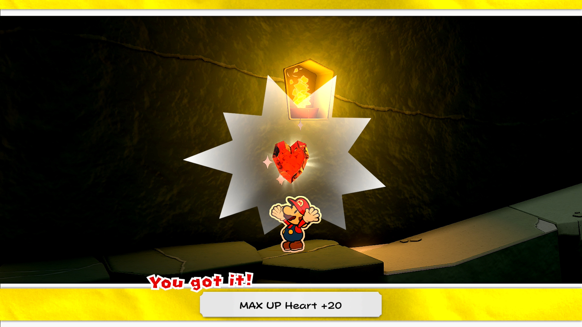 Mario collects his first MAX UP Heart