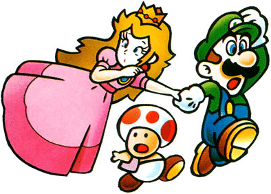 File:SMB3 - Luigi Peach and Toad.png