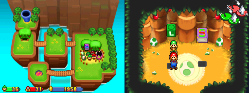Second block in Yoshi's Island of the Mario & Luigi: Partners in Time.