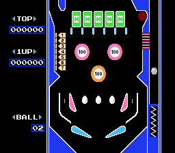Gameplay of the bottom screen in Pinball