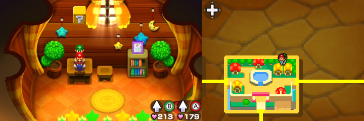 Block 35 in Toad Town of Mario & Luigi: Bowser's Inside Story + Bowser Jr.'s Journey.