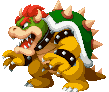 Bowser in a battle, in Mario & Luigi: Paper Jam.