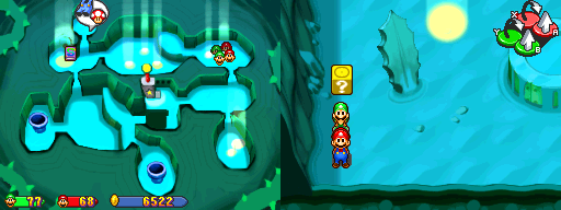 Ninth block in Gritzy Caves of the Mario & Luigi: Partners in Time.