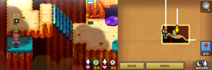 Block 34 in Hoohoo Mountain of Mario & Luigi: Superstar Saga + Bowser's Minions.