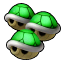 Triple Green Shell from Mario Kart Wii