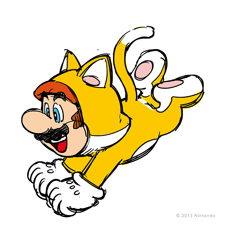 File:SM3DW Cat Mario Pounce Concept Art.jpg - Super Mario Wiki, the ...