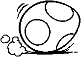 Giant Yoshi Egg stamp, from Mario Kart 8.