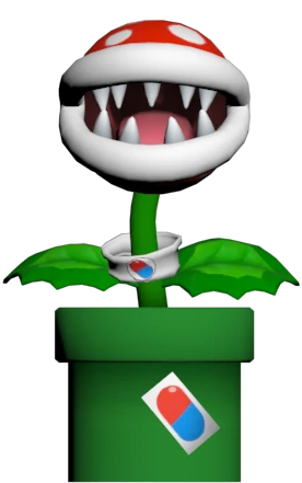 Animated image of Dr. Piranha Plant from Dr. Mario World