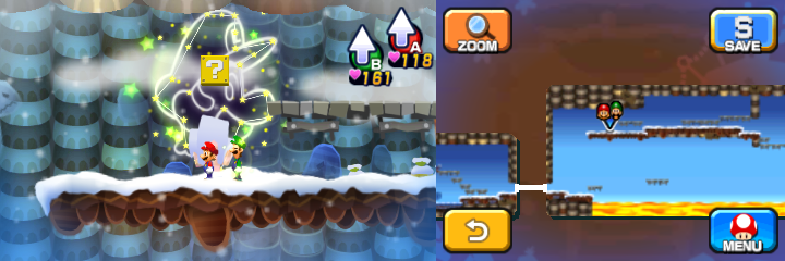 Block 22 in Dreamy Mount Pajamaja accessed by a Dreampoint found at the very peak of the mountain of Mario & Luigi: Dream Team.