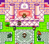 The front of Peach's Castle in the Game Boy Color Mario Golf