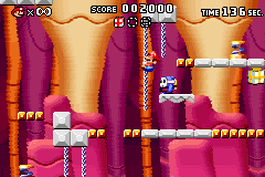 Hot Feet, the sixth preloaded level in the unreleased North American e-Reader mode of Mario vs. Donkey Kong.