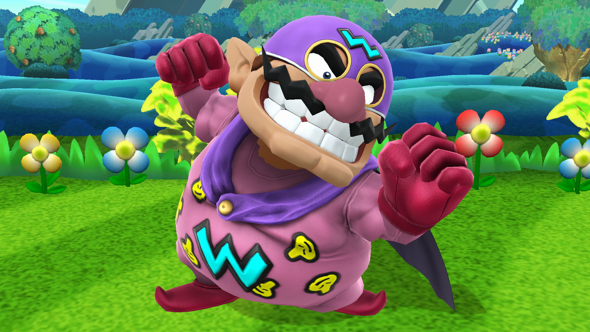 Wario's Wario-Man in Super Smash Bros. for Wii U.