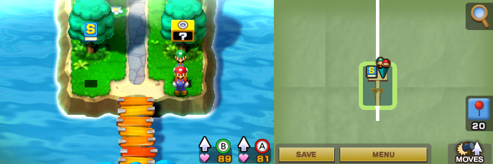Twelfth block in Beanbean Fields of Mario & Luigi: Superstar Saga + Bowser's Minions.