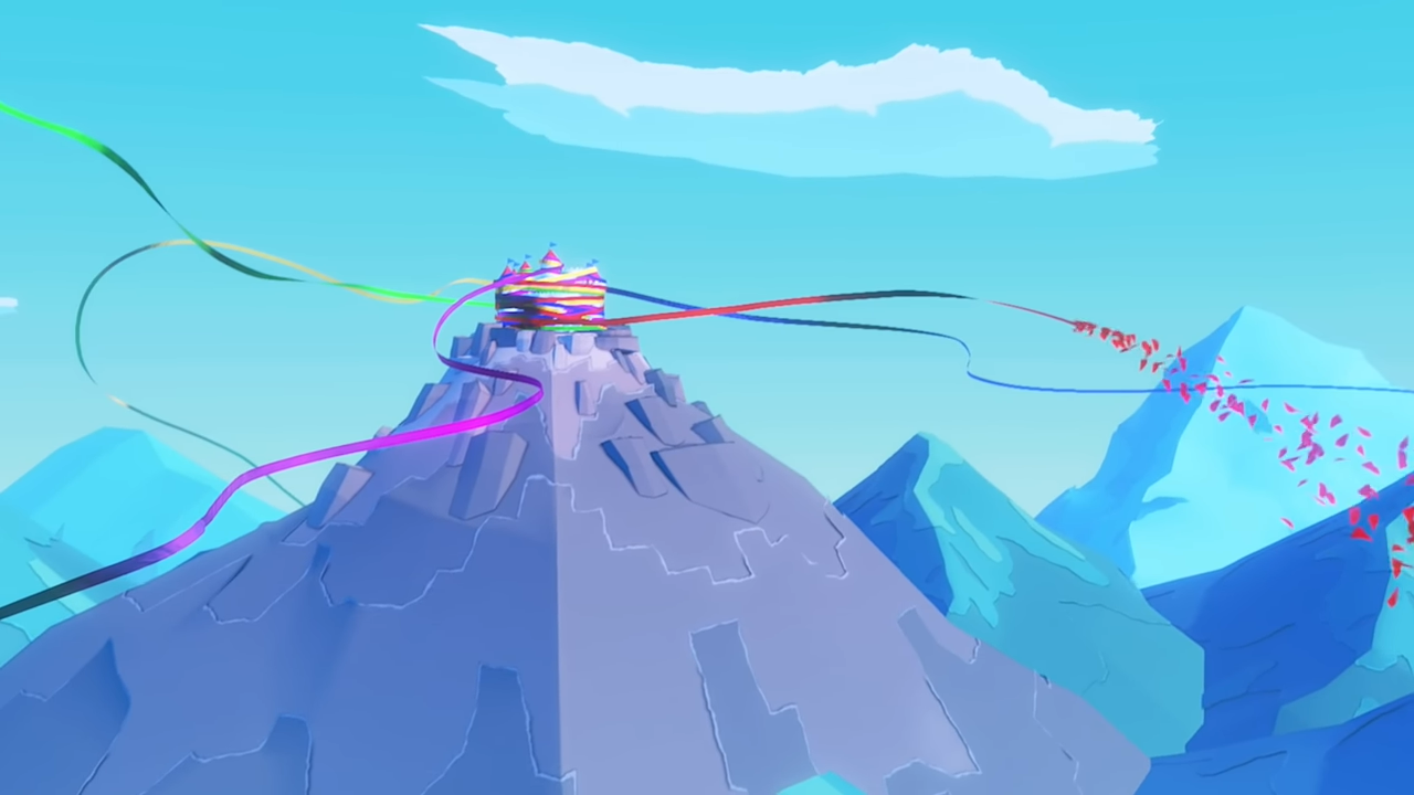 The red streamer is destroyed