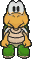 Sprite of a Koopa Troopa from the Audience, facing the viewer, from Paper Mario: The Thousand-Year Door.