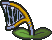 Battle idle animation of a Hurt Plant from Paper Mario