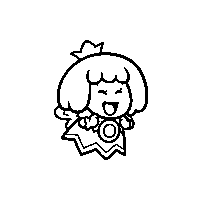 Happy Sprixie Princess Stamp from Super Mario 3D World.