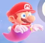 A screen shot of Ghost Mario from the Super Mario Bros. Wonder Direct