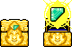 Sprites of a jewel piece from Wario Land 4