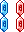 Sprites of Red and Blue Crystals from Wario Land 4