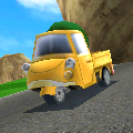 A yellow truck in Wuhu Loop from Mario Kart 7