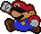 Unused section of Mario's jumping animation.