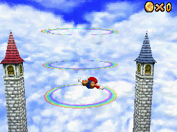Mario in the Tower of the Wing Cap