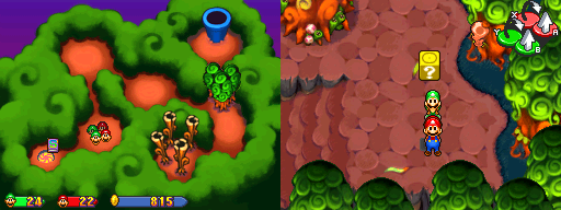 Second block in Toadwood Forest of the Mario & Luigi: Partners in Time.