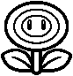 Fire Flower stamp, from Mario Kart 8.
