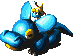 Battle idle animation of a Hippopo from Super Mario RPG: Legend of the Seven Stars