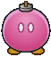 Sprite of a Bulky Bob-omb from the Audience, facing the viewer, from Paper Mario: The Thousand-Year Door.