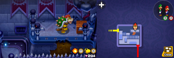 Block 37 in Peach's Castle of Mario & Luigi: Bowser's Inside Story + Bowser Jr.'s Journey.