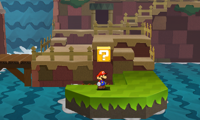 First ? Block in Chomp Ruins of Paper Mario: Sticker Star.