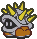 Battle idle animation of a Bony Beetle with its spikes out from Paper Mario