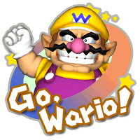 Wario's sprite at his turn from Mario Party 6