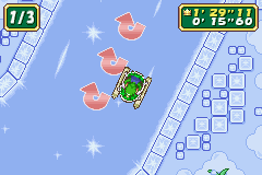 The mini-game, Sled Slide from Mario Party Advance