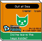 The shelf sprite of one of Jimmy T.'s favorite artist comics: Out at Sea in the game WarioWare: D.I.Y.
