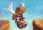 Parakarry's portrait from Paper Mario.