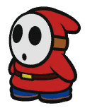 Red Shy Guy Idle Animation from Paper Mario: Color Splash