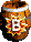 Sprite of a Bonus Barrel from Donkey Kong Country 2 for Game Boy Advance