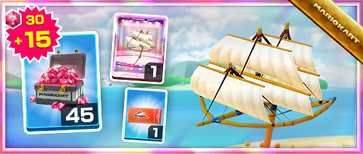 The Great Sail Pack from the Pirate Tour in Mario Kart Tour