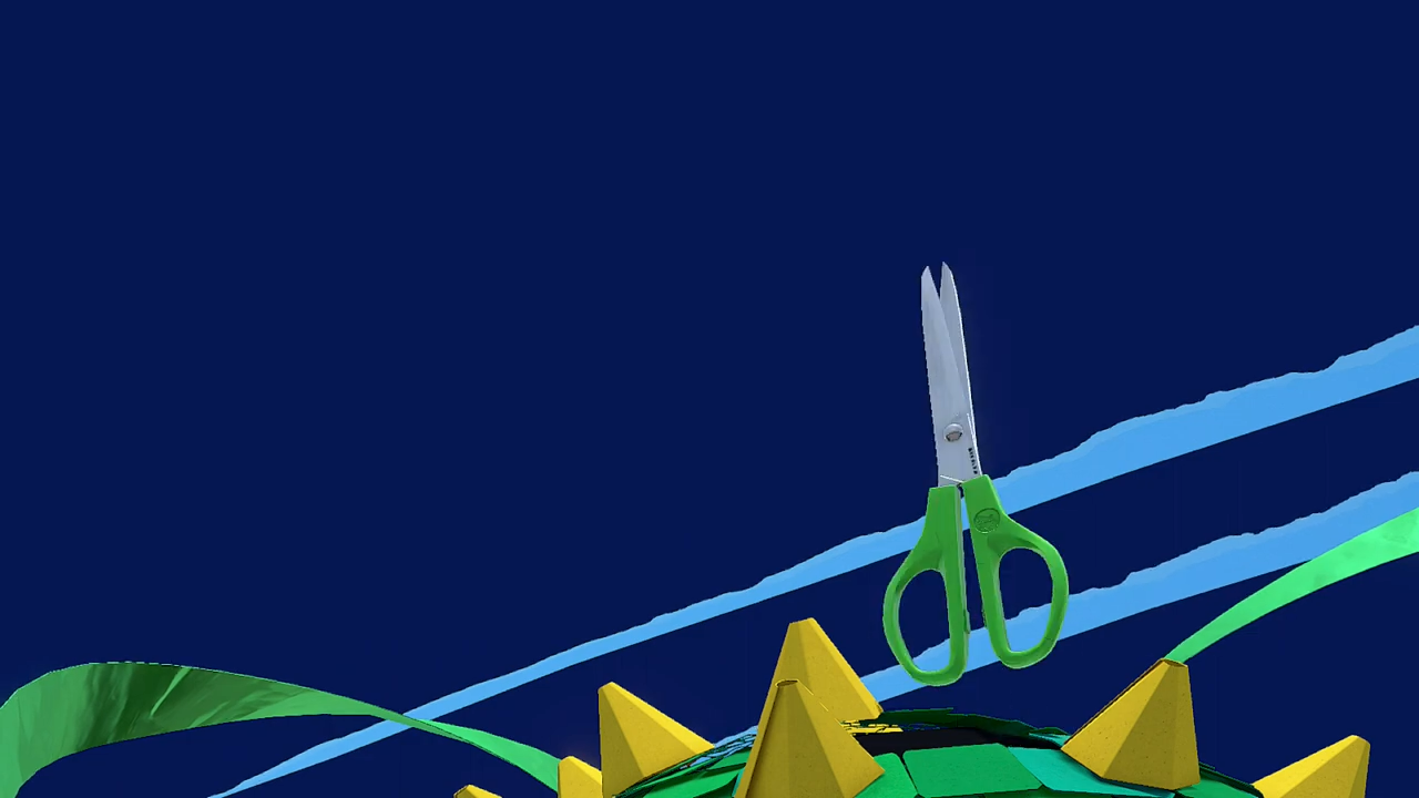 Scissors emerges from Bowser's Castle