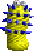 Yellow with blue spikes (big)