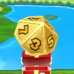 In-game sprite of the 1-10 Dice Block from Mario Party 9.