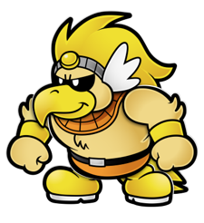 Artwork of a Rawk Hawk from Paper Mario: The Thousand-Year Door (Nintendo Switch)