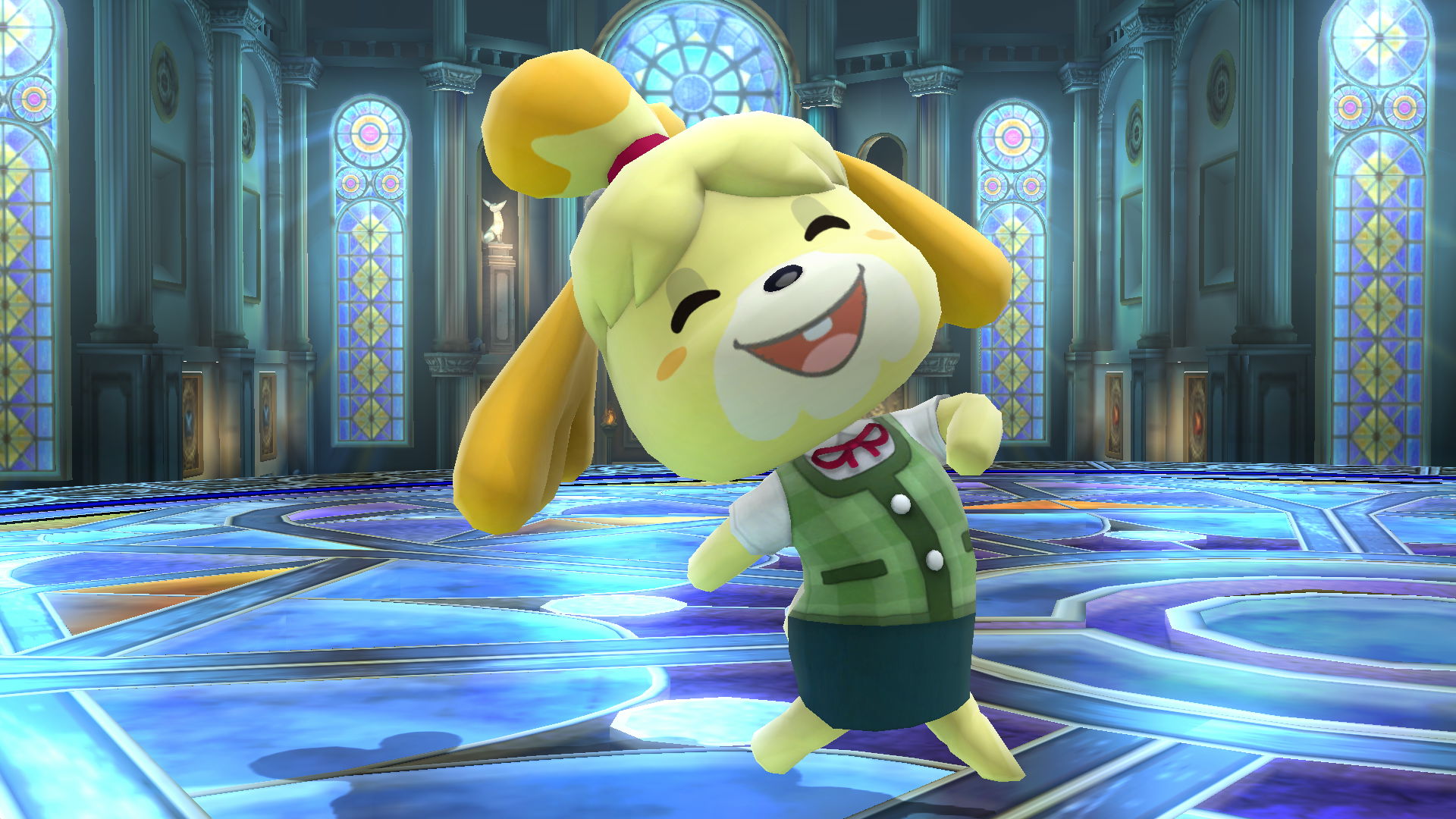 Isabelle as an Assist Trophy in Super Smash Bros. for Wii U.