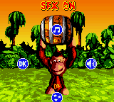 The options menu for Donkey Kong Country'"`UNIQ--nowiki-00000014-QINU`"'s Game Boy Color remake