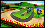 The icon for Mario Raceway, from Mario Kart 64.