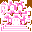 A map icon for Bowser's Castle in Dark Land in Super Mario Bros. 3; it is on the tile layer, and "black" is actually transparency here.